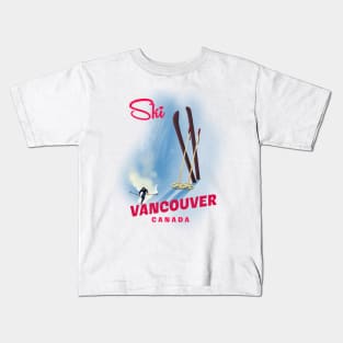 Vancouver Canada Ski Kids T-Shirt